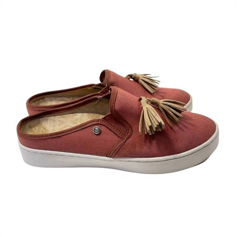 NEW SPENCO women's celine slip-on shoes in burnt brick